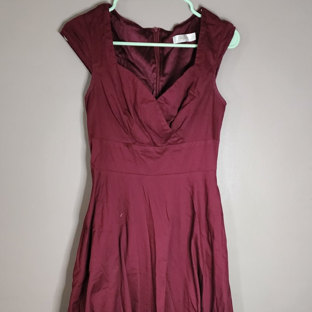 Hanispecs Burgundy Pin Up Dress